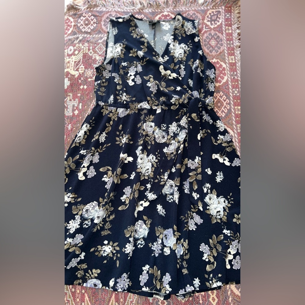Lane Bryant navy floral dress